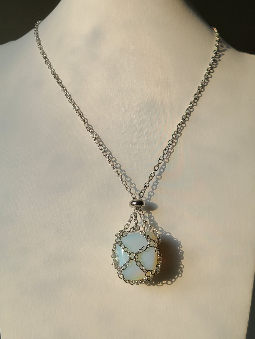 opalite cage necklace
